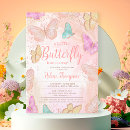 Search for spring baby girl shower invitations A little butterfly