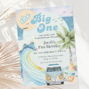 Search for surfboard birthday invitations Retro