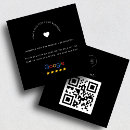 Search for five business cards Black