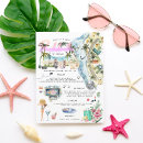 Search for miami beach party invitations Illustrated itinerary