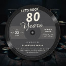 Search for 80 years invitations Black and white