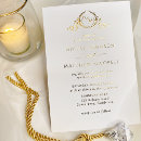 Search for real gold foil wedding invitations White and gold