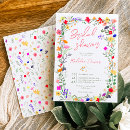 Search for garden tea bridal shower invitations Modern chic boho flowers