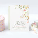 Search for natural bridal shower invitations Elegant botanical summer meadow