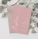 Search for dusty pink christening invitations Elegant
