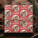 Search for red merry christmas wrapping paper Photo collage
