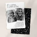 Search for surprise 30th birthday invitations Black and white
