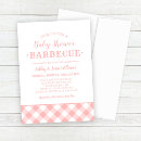 Search for pink gingham baby shower invitations Modern