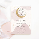 Search for pink moon baby shower invitations Watercolor