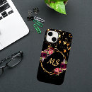 Search for golden flowers iphone cases Black