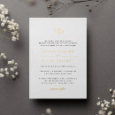 Search for elegant white and gold wedding invitations Formal