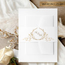 Search for invitation belly bands Monogrammed