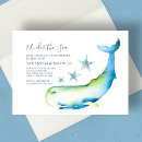Search for watercolor whale baby shower invitations Blue