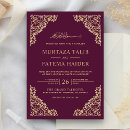 Search for plum and gold wedding invitations Purple