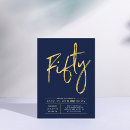 Search for blue 50th birthday invitations Simple