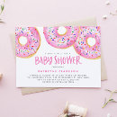 Search for doughnut baby shower invitations Watercolor