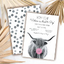 Search for highland cow invitations Black and white