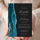 Search for turquoise silver wedding invitations Chic