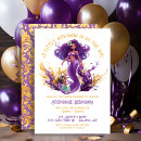 Search for african american mermaid baby shower invitations Watercolor
