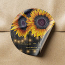 Search for rustic wedding envelope seals Sunflowers