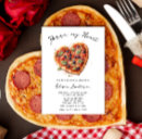 Search for engagement couple bridal shower invitations Love and pizza