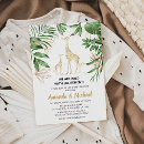 Search for greenery couples shower invitations Green gold leaves