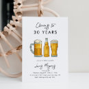 Search for beer birthday invitations Minimalist adult birthday