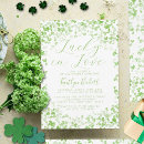 Search for lucky in love bridal shower invitations Elegant