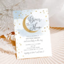 Search for blue moon baby shower invitations Over the moon