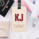 Search for monogram luggage tags Blush pink