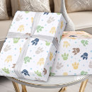 Search for footprints gift wrap Blue