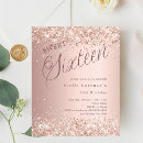 Search for gold sweet 16 invitations Modern