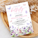 Search for pink butterfly baby shower invitations Wildflower