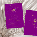 Search for black and purple wedding invitations Gold