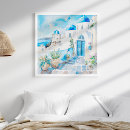 Search for santorini blue posters Mediterranean