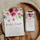 Search for gold and burgundy bridal shower invitations Script