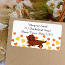 Search for red dachshund return address labels For her