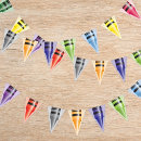 Search for orange and blue bunting flags Party