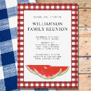 Search for red check invitations family reunion