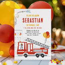 Search for fire engine birthday invitations Fireman