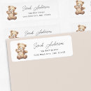 Search for cute teddy bear return address labels Gender neutral