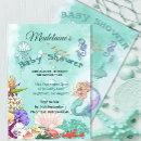 Search for mermaid baby shower invitations Bubbles