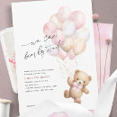 Search for simple baby girl shower invitations Teddy bear