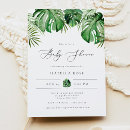 Search for beach baby shower invitations Palm leaves