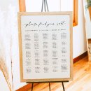 Search for alphabetical wedding seating charts Modern minimalist