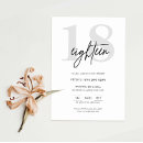 Search for black 18th birthday invitations Typography