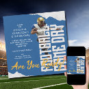 Search for football player invitations Blue
