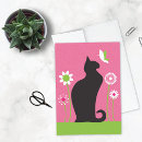 Search for retro cat birthday cards Pink