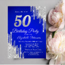 Search for royal blue silver birthday invitations Girly