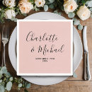 Search for rose gold wedding napkins Minimalist